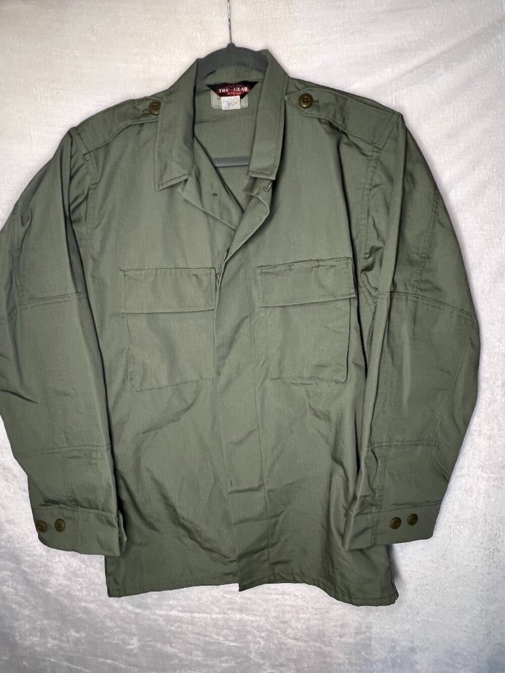 Ripstop BDU Military Field Jacket Tru Gear Sz M Long RN100272
